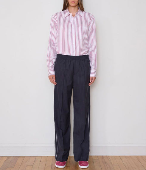The Chaplin Trouser - Midnight with White Stripe